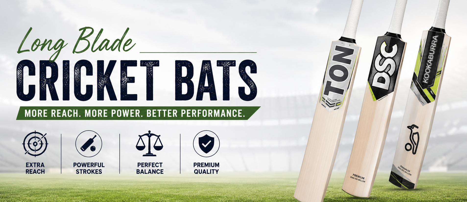 Long Blade Cricket Bats