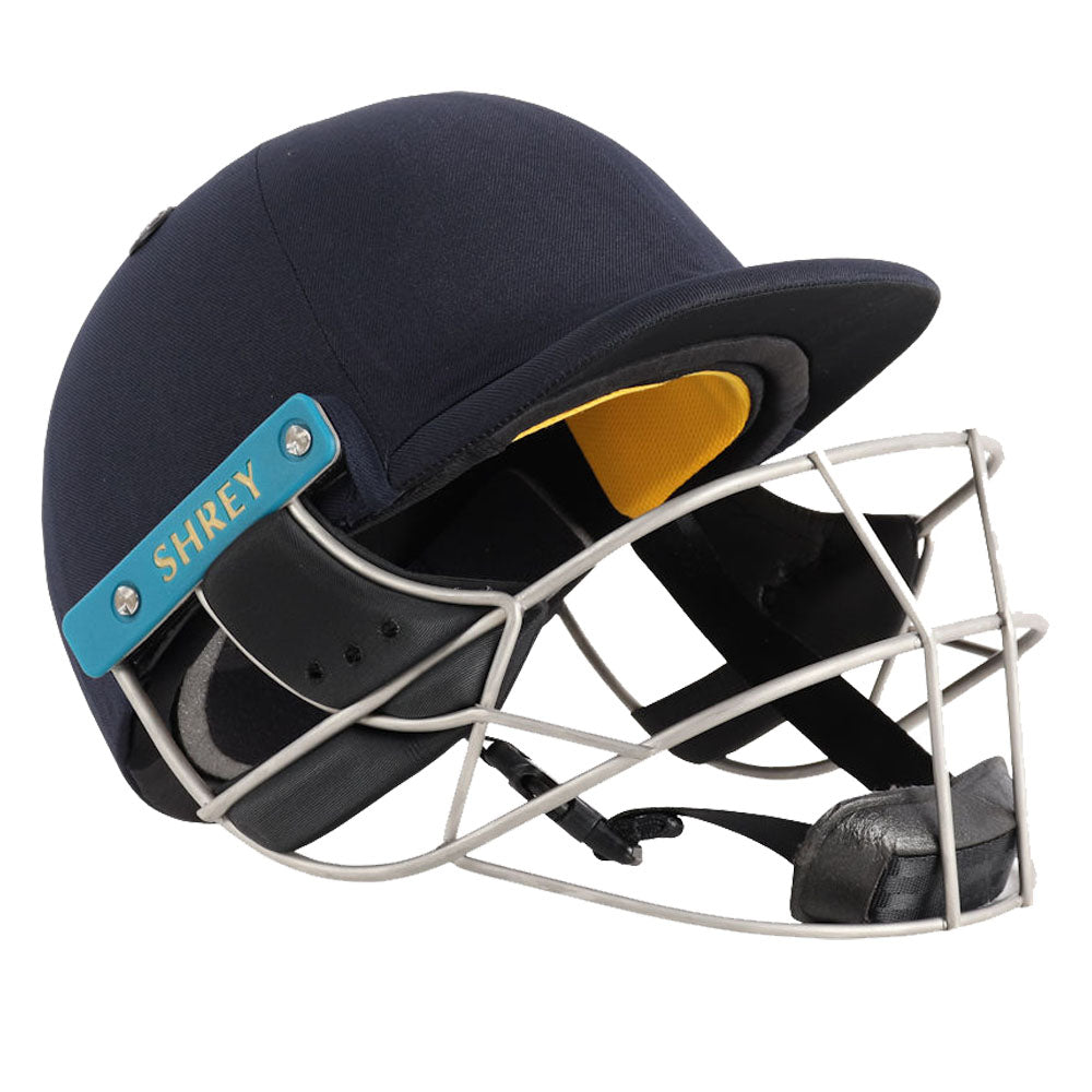 Shrey Masterclass Air 2.0 Batting Helmet Stainless Steel Navy: Stag Sports