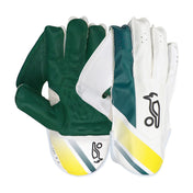 Kookaburra Pro 3.0 Cricket Wicket Keeping Gloves Green/Gold