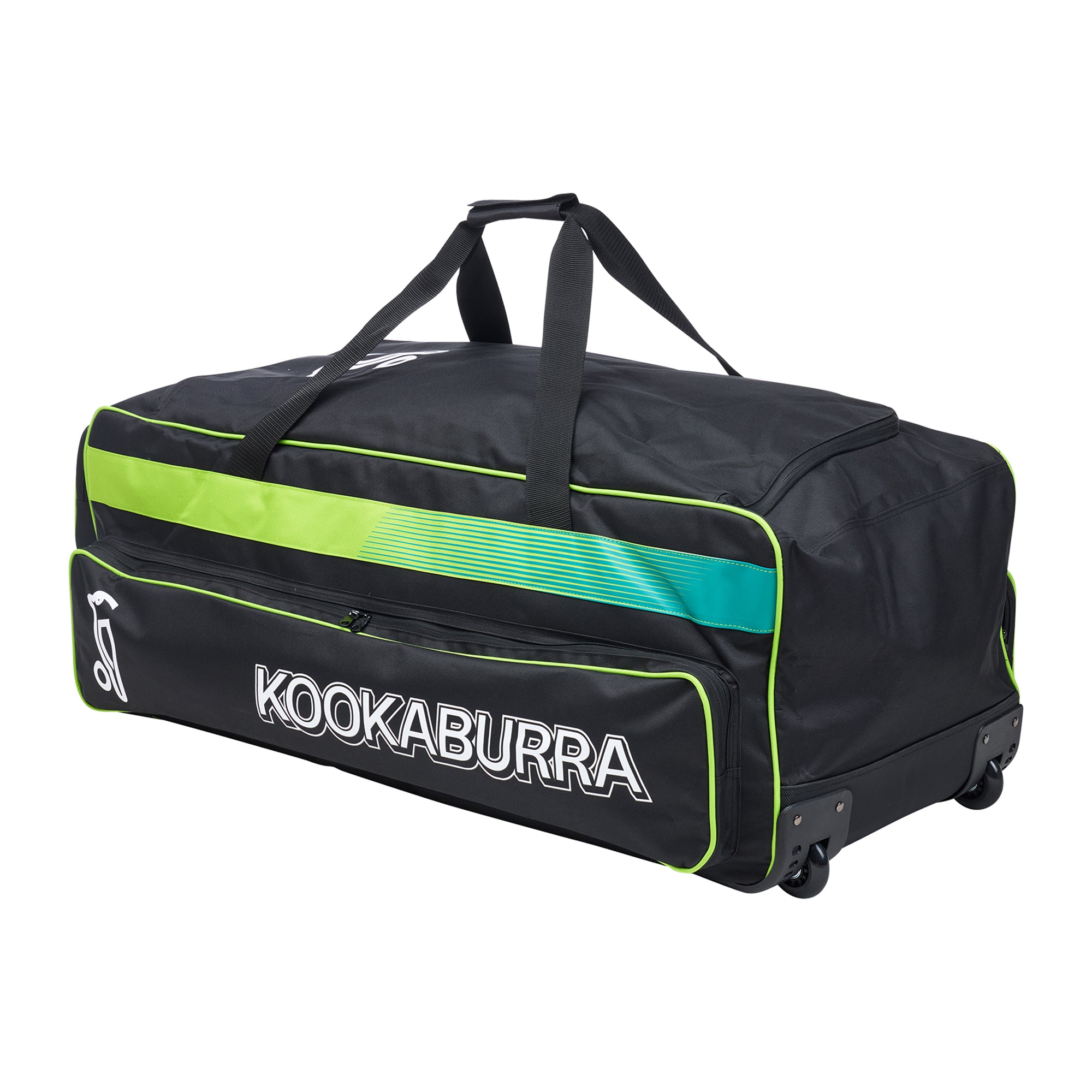 Kookaburra Pro 1.0 Wheel Cricket Kit Bag Black/Lime