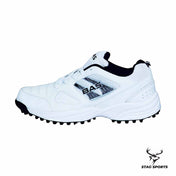 Bas Rubber Spike Cricket Shoes - Black/White