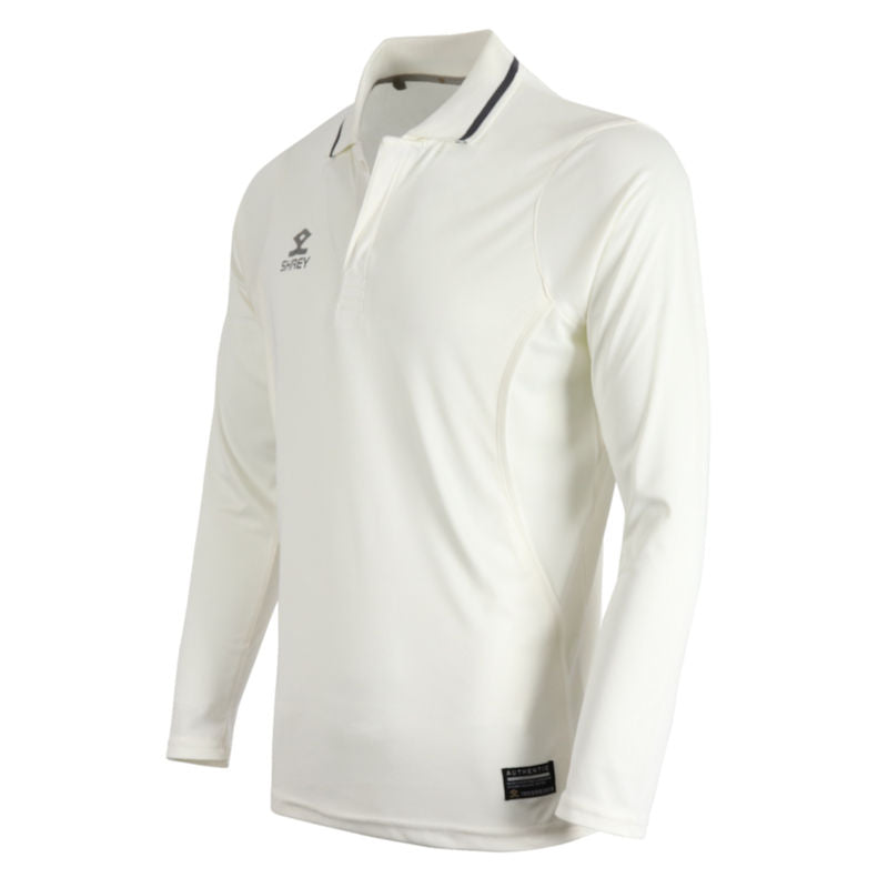 Shrey Premium Cricket Shirt Off White Long Sleeves