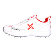 PAYNTR X Spike Cricket Shoes White/Red