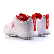 PAYNTR X Spike Cricket Shoes White/Red
