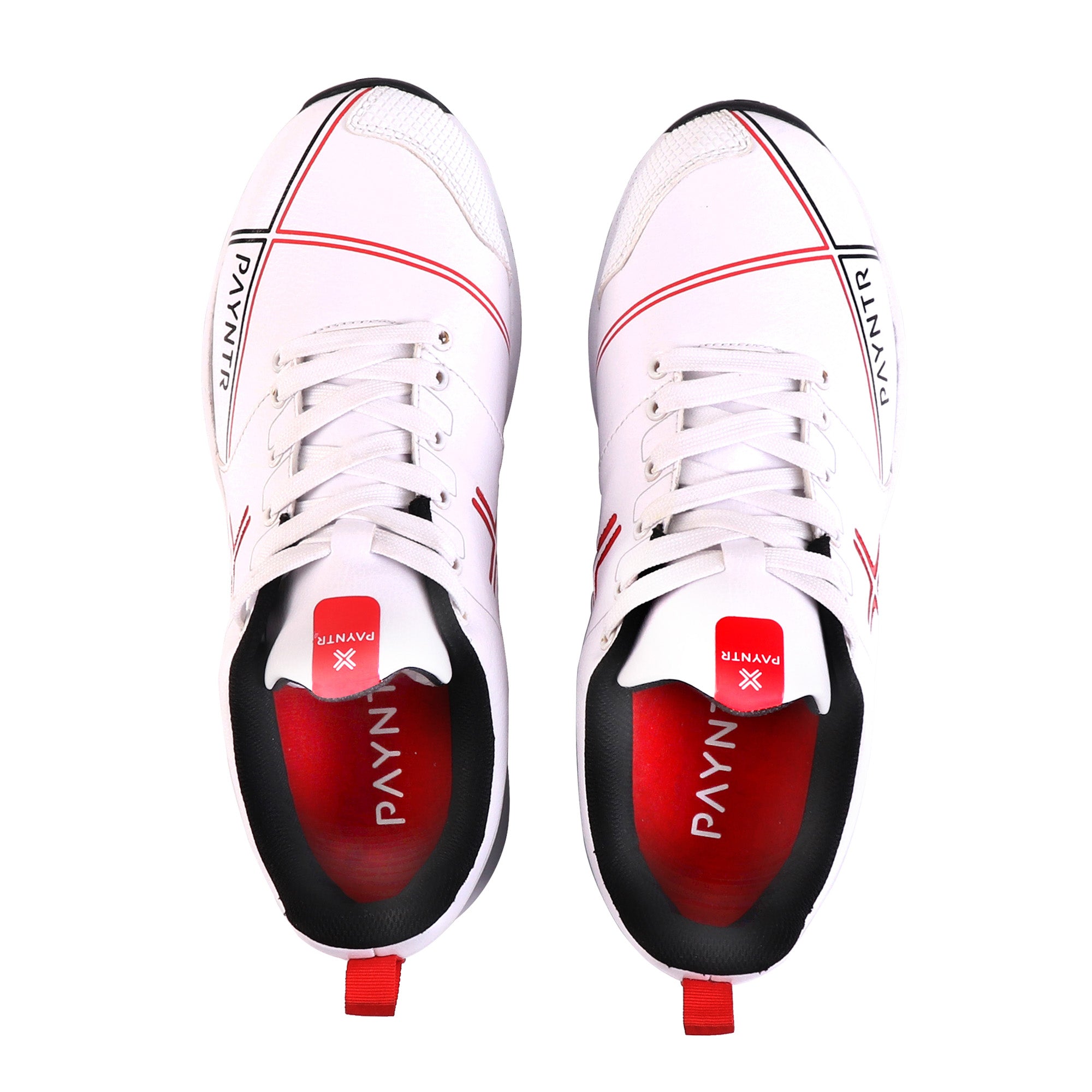 PATNTR X Spike Cricket Shoes White/Black