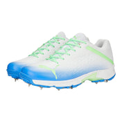 PUMA Spike 22.2 White-Elektro Green-Bluemazing Cricket Shoes