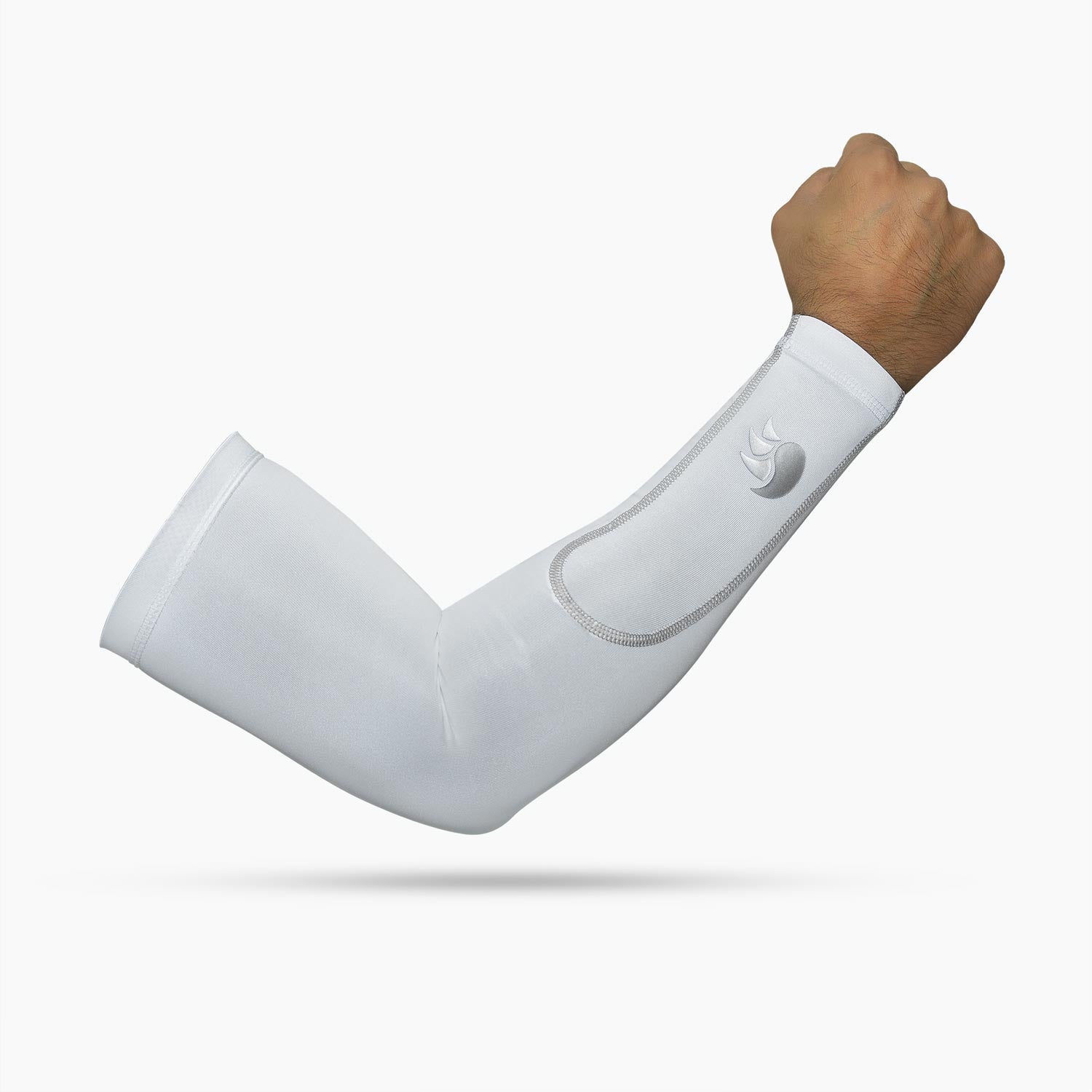 DSC WHITE ARM SLEEVES COMPRESSION