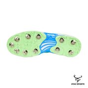 PUMA Spike 22.2 Elektro Green-Bluemazing-Puma White Cricket Shoes