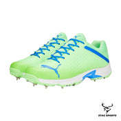 PUMA Spike 22.2 Elektro Green-Bluemazing-Puma White Cricket Shoes